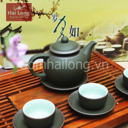 ấm trà tử sa gốm sứ Hải Long Bát Tràng