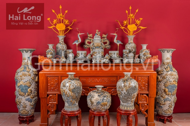 bộ đồ thờ cúng đẩy đủ cho nhà thờ họ nhà thờ tổ