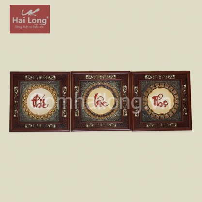 Tranh sứ vuông Phúc Lộc Thọ