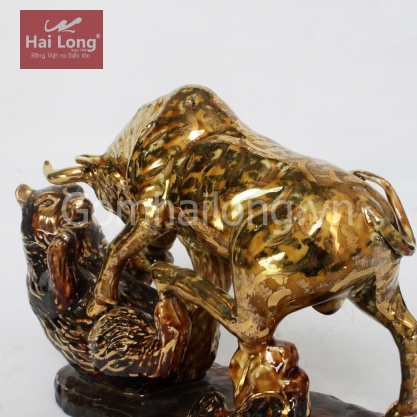 tượng gốm sứ vẽ vàng trâu phong thủy_5