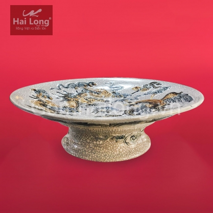 Mâu bồng đựng ngũ quả bằng sứ Bát Tràng