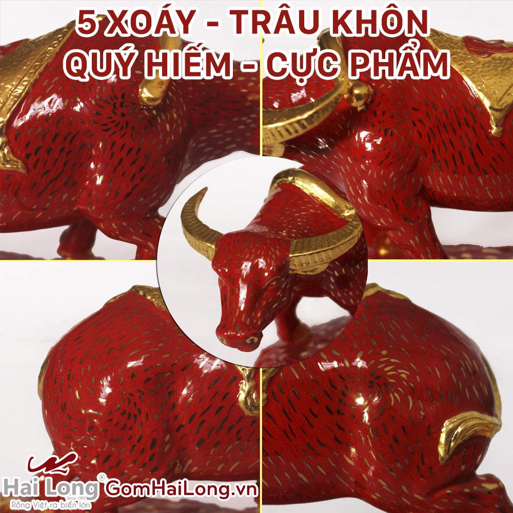 Trâu phong thủy Ngưu Ngũ Long